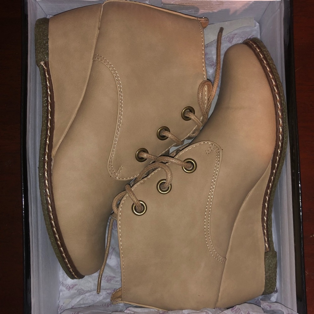 Wedge booties.